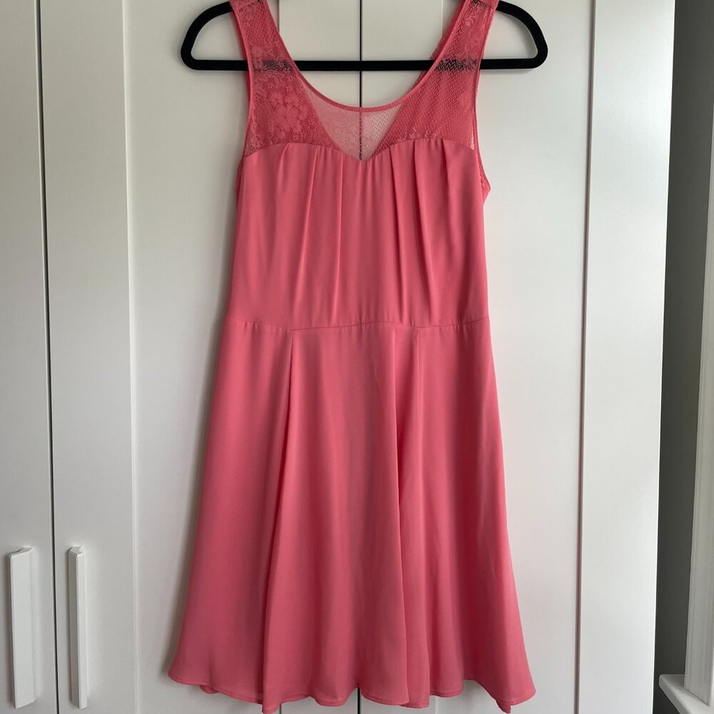 Express A Line Coral Sleeveless Dress